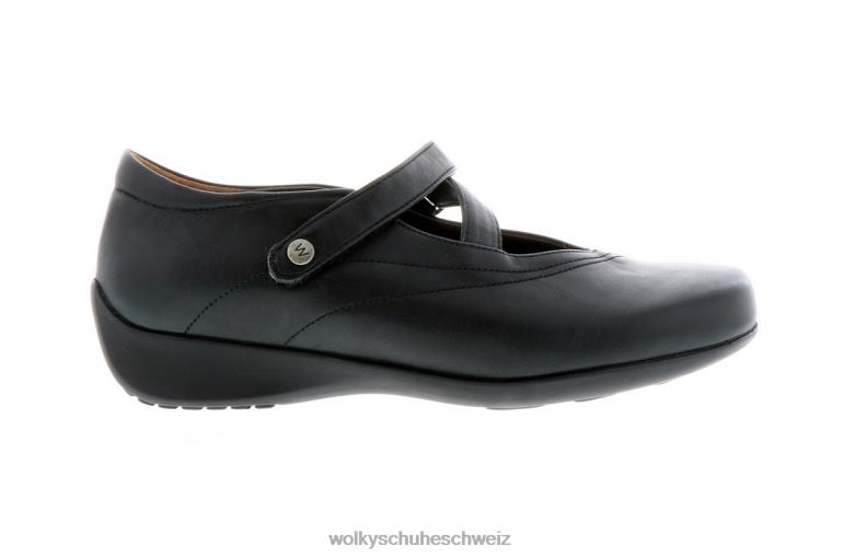 Wolky Schuhwerk D0XHD38 Dame Hingabe schwarz glatt