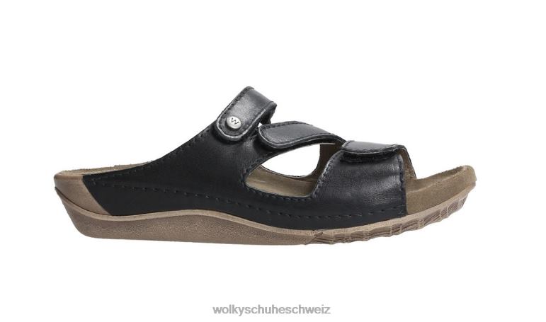 Wolky Schuhwerk D0XHD4 Dame Jaspis schwarzes Pflanzenleder