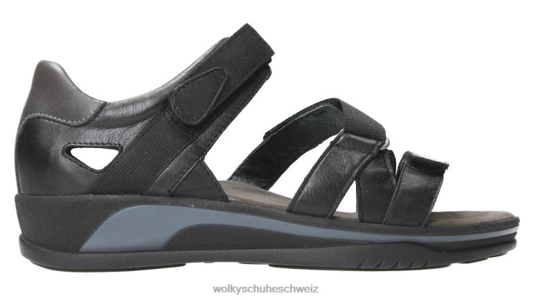 Wolky Schuhwerk D0XHD7 Dame desh schwarzes Savana-Leder